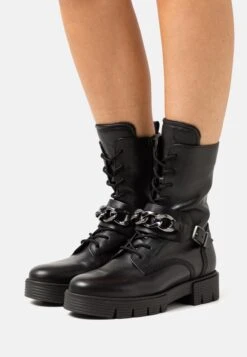 Gabor Comfort Enkellaarsjes Met Plateauzool - Schwarz