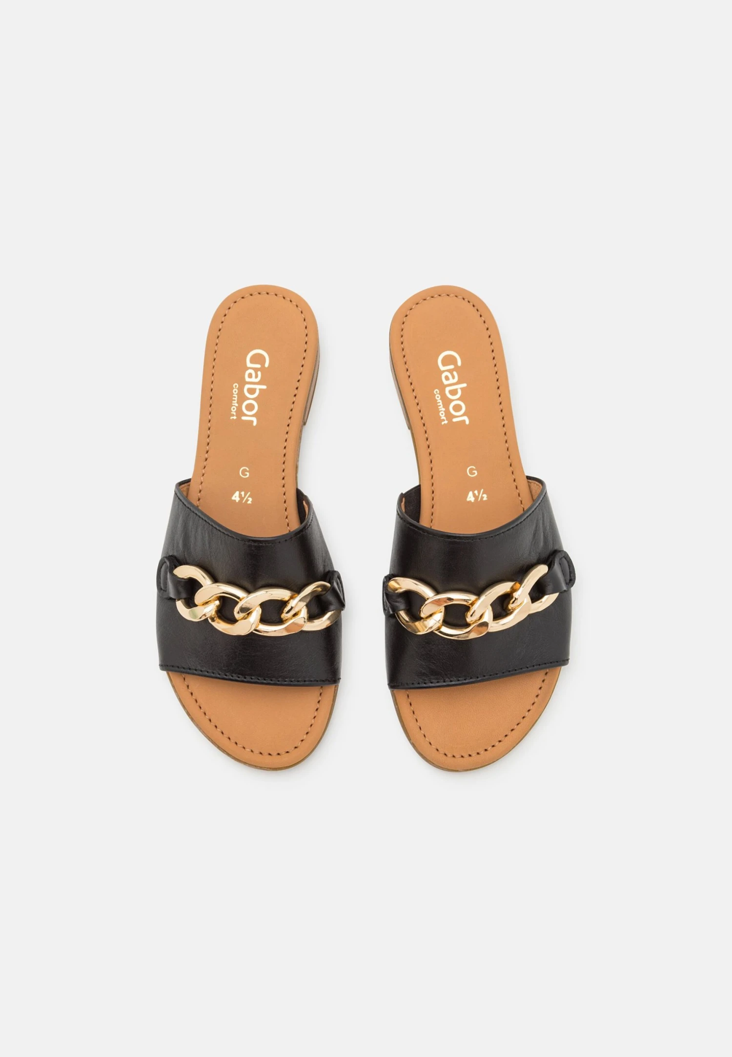 Gabor Comfort Muiltjes - Schwarz/Gold 7 Gabor Comfort Muiltjes - Schwarz/Gold - Afbeelding 6