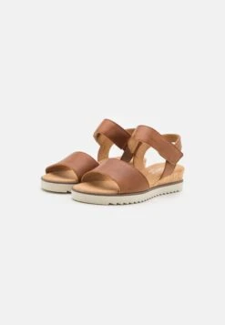 Gabor Comfort Sandalen Met Sleehak - Cognac -Gabor 38e6992740bf4f7b8d7f38f52a7390d6