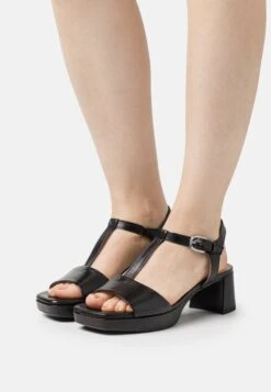 Gabor Comfort Sandalen Met Plateauzool - Schwarz