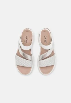 Gabor Comfort Sandalen Met Plateauzool - Silber/Weiss -Gabor dec4a0fa37bb4473bc6efc590b073ec7